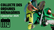 Calendrier de la collecte des ordures ménagères 2025